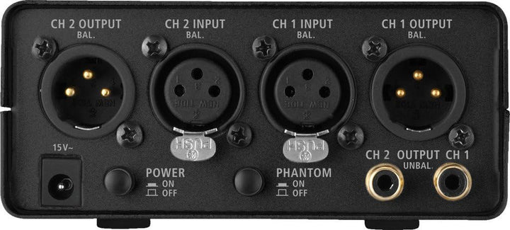IMG Stageline MPA-202 2-Kanal Low-Noise Mikrofon-Vorverstärker schwarz