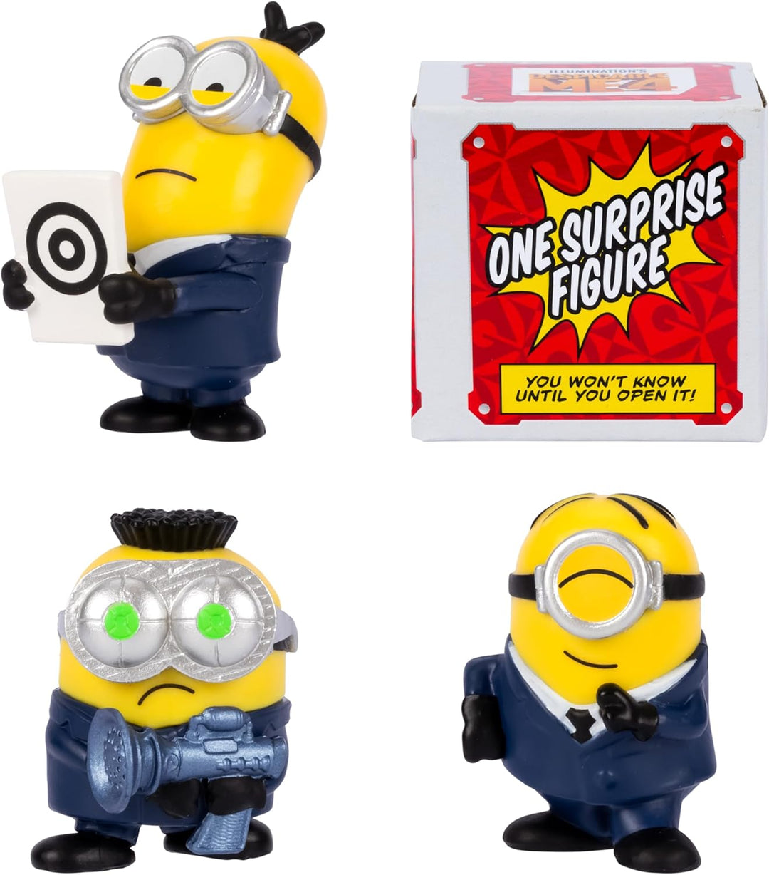 MINIONS Ich – Einfach unverbesserlich 4, Packung mit 4 Figuren AVL-Team. 5,8 cm grosse Sammelfiguren