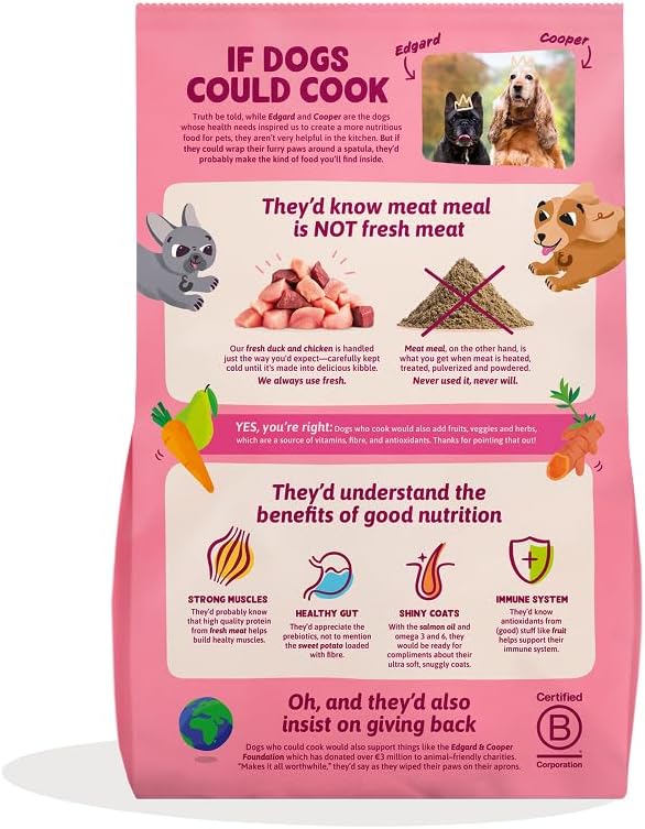 Edgard & Cooper Frisches Trockenfutter für ausgewachsene Hunde (7 kg, Welpen - Ente & Huhn) Huhn 7 k