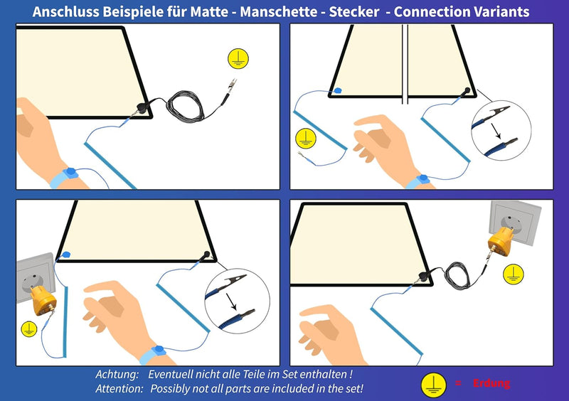 Minadax Innovative Anstistatik Arbeitsmatte 60cm x 30cm | Antistatisches ESD Gewebe - High-Tech-Text