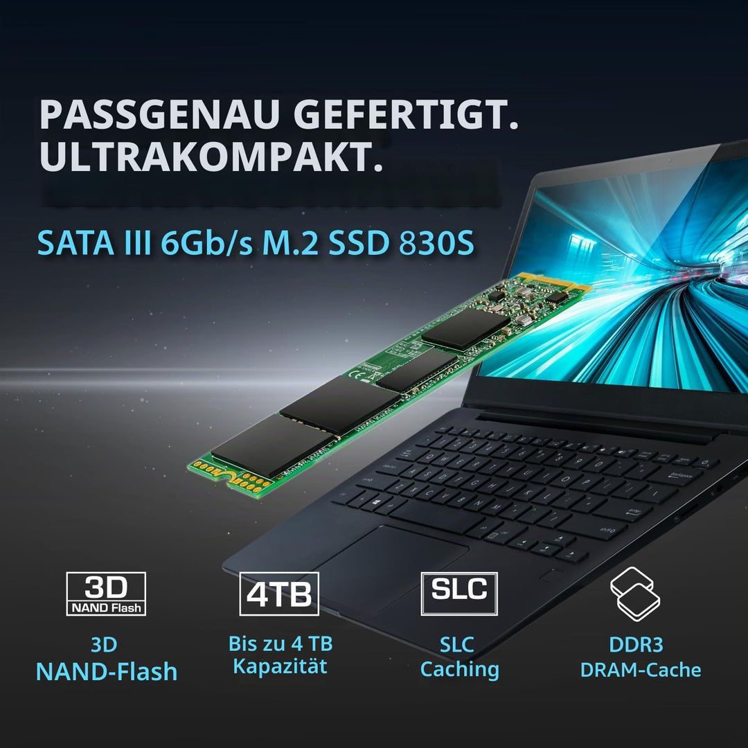 Transcend 2TB SATA III 6GB/S MTS830S 80 mm m.2 SSD 830S SSD TS2TMTS830S 2TB 80 mm, 2TB 80 mm