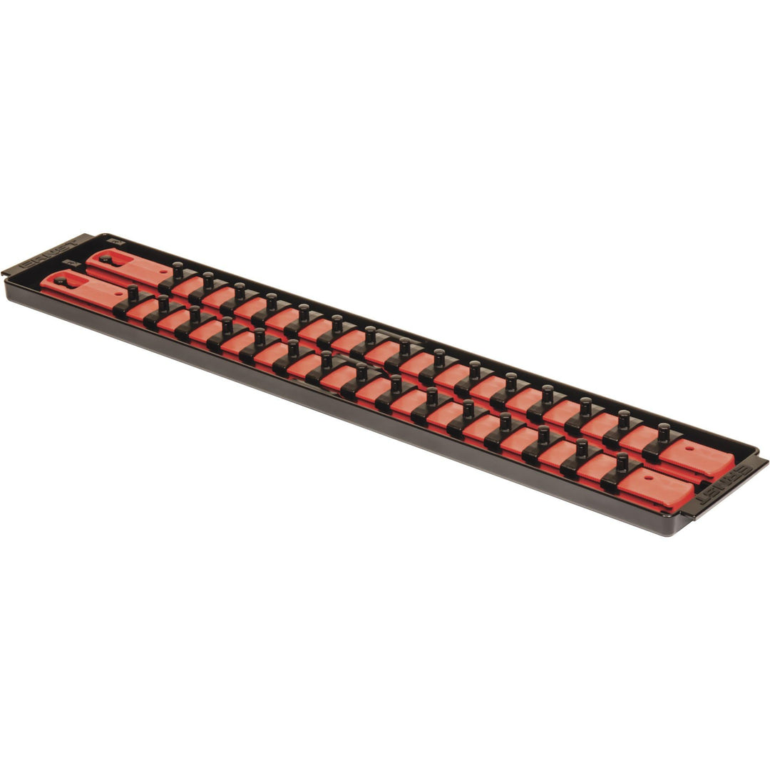 Ernst Verarbeitung Boss 2-rail Universal Twist Lock Socket Tablett, 8452 19", 1/4" Drive Rot, 19", 1