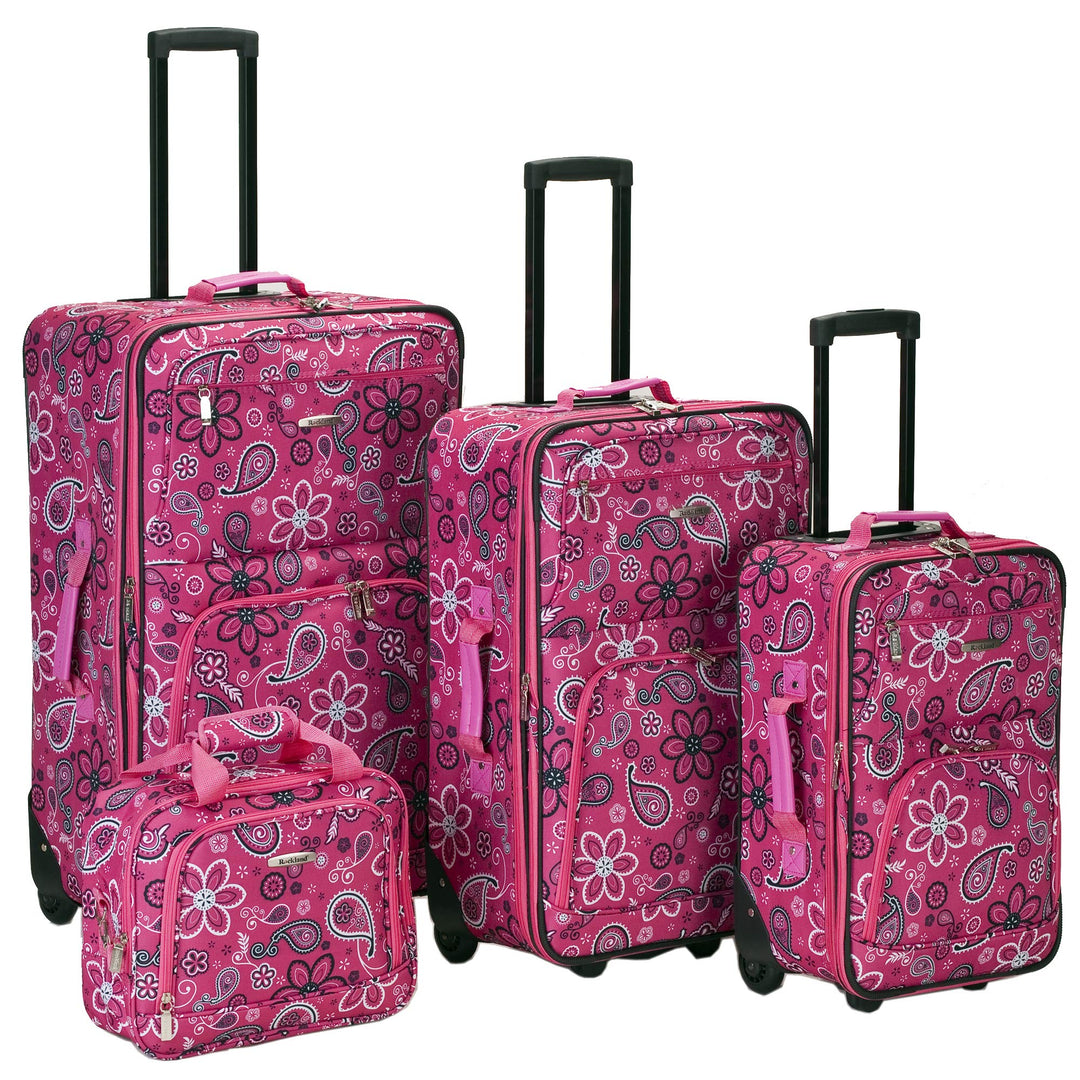 Rockland Impulse Softside Gepäck-Set, 4-teilig, Bandana Pink, 4-Piece Set (14/19/24/28), Impulse Sof