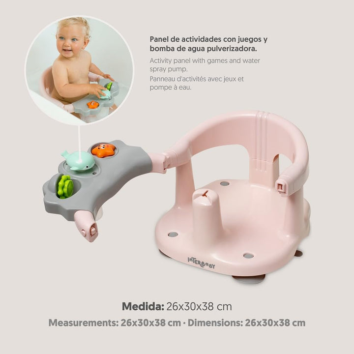 Interbaby - Badewannensitz Baby | Anti-Rutsch-Saugnapf-Befestigung | Bequemer, Sicherer, Ergonomisch
