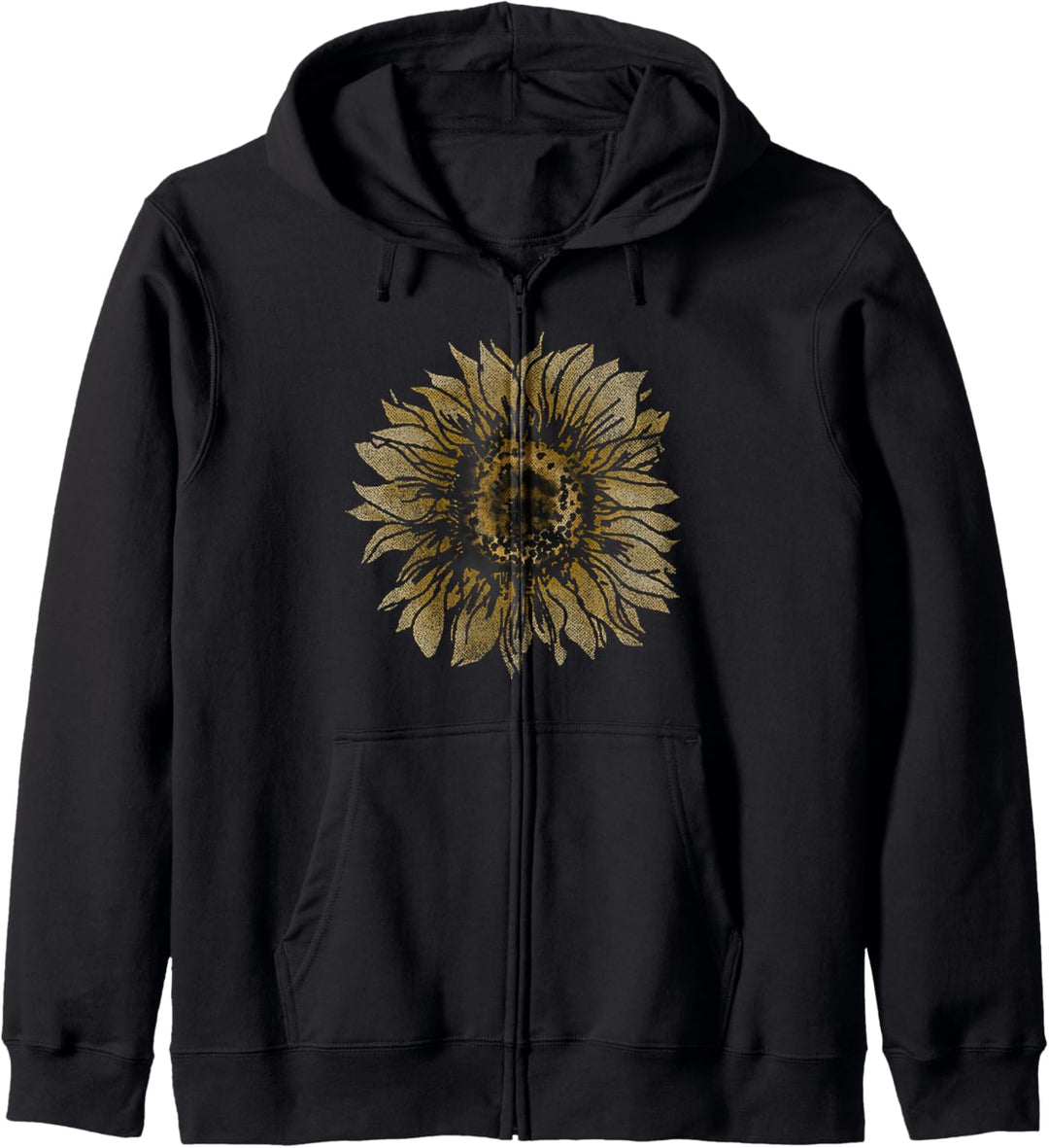 Trendy Watercolor Sunflower Blossoms Kapuzenjacke