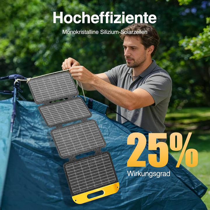 VTOMAN VS40 Tragbares Solarpanel 40W 13,9V, 25% Wirkungsgrad Faltbar | Solarpanel / IP67 Wasserdicht