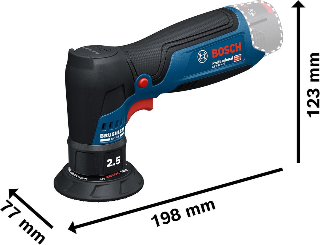 Bosch Akku - Exzenterschleifer GEX 12 V-77 (Ausführung: 06019L2100, Solo/Karton)
