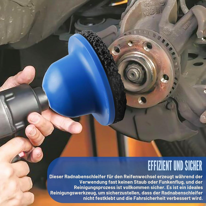 Radnabenschleifer, Radnaben Bürste Set, Innen-Ø 90 mm Aussen-Ø 150 mm, Kugelkopfschleifer mit 1/2 Ve