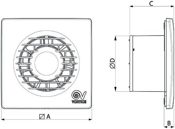 Vortice 11122 Spiralsauger für Wand, Draht, Weiss