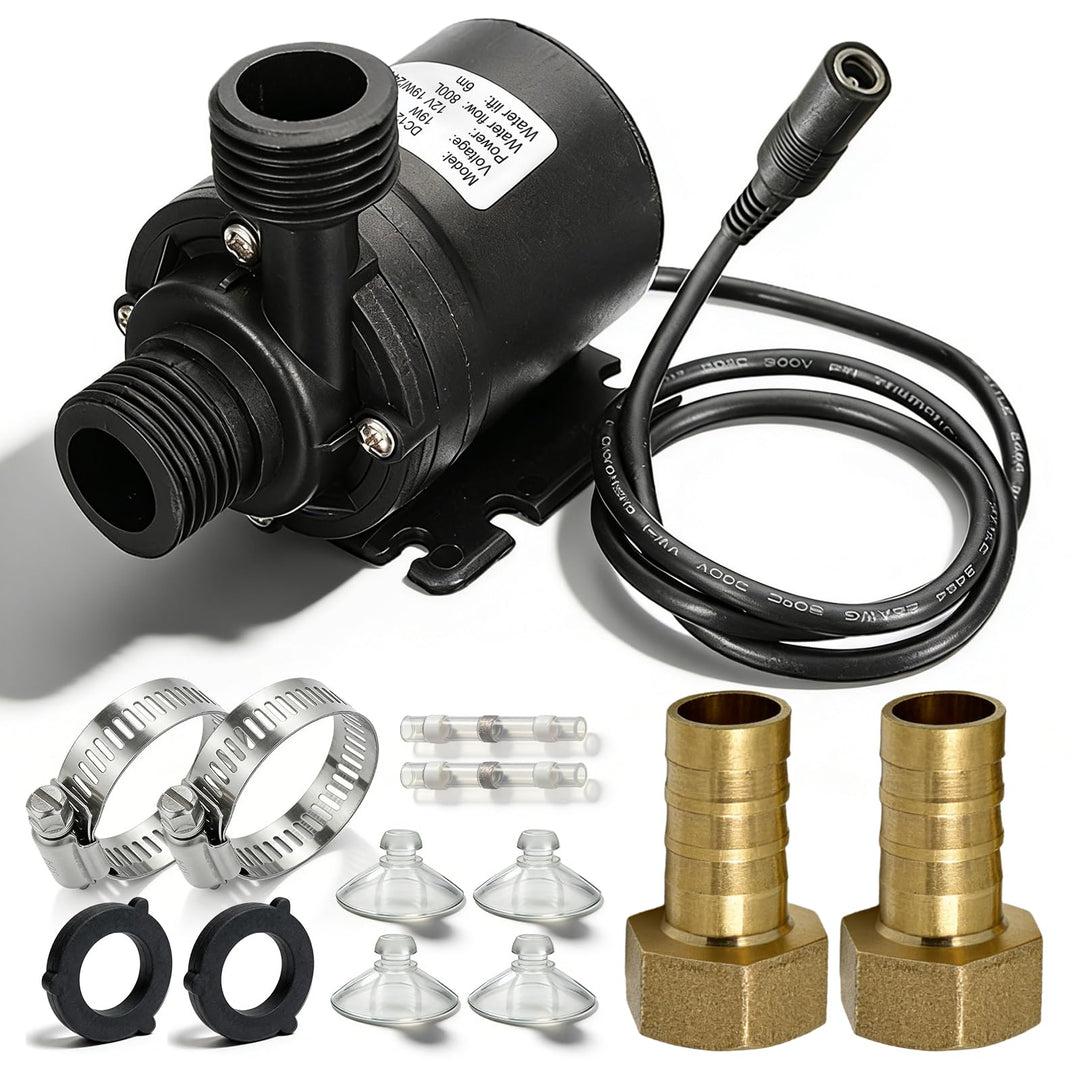 Wasserpumpe Brushless DC 12V, Tauchpumpe Mini mit Keramik Achse, Umwälzpumpe Aquarium, 800L/H, 5m Fö
