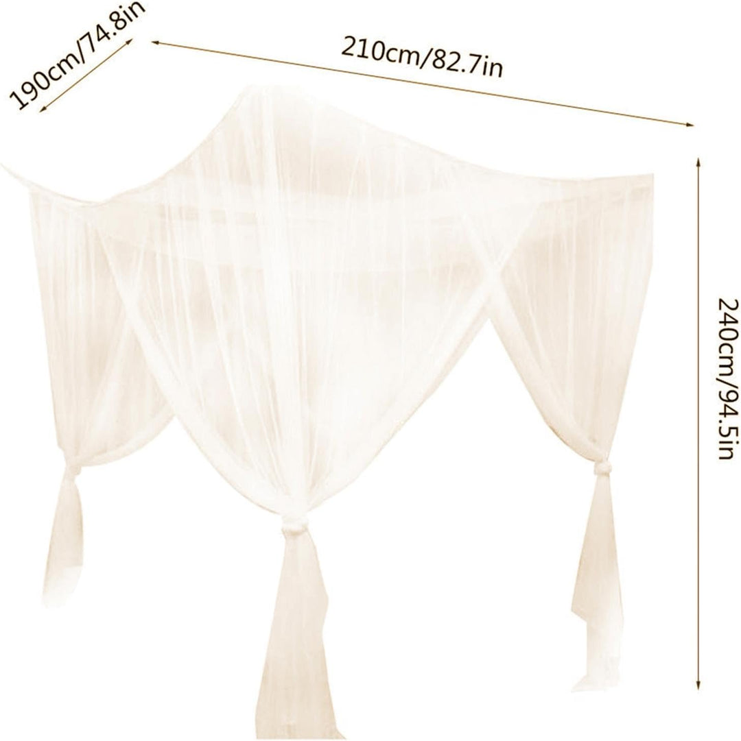 Baoblaze 4 Eckpfosten Himmelbett Vorhang, Moskitonetz Doppelbett und Einzelbett, Mückenschutz Moskit