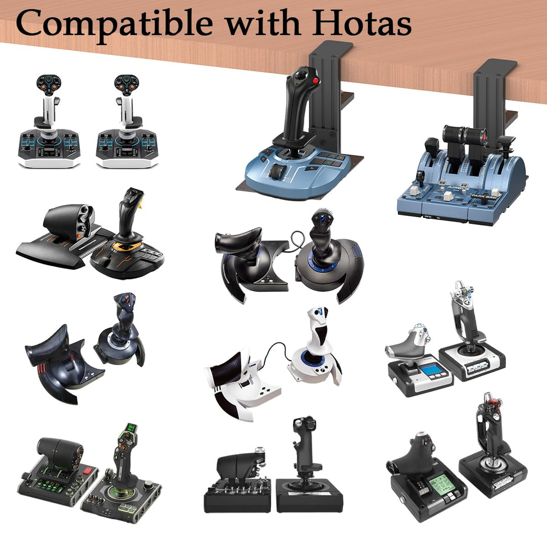 Tischmontage kompatibel mit Logitech X56, X52, X52 Pro, Thrustmaster SimTask Farmstick, T - Flight H