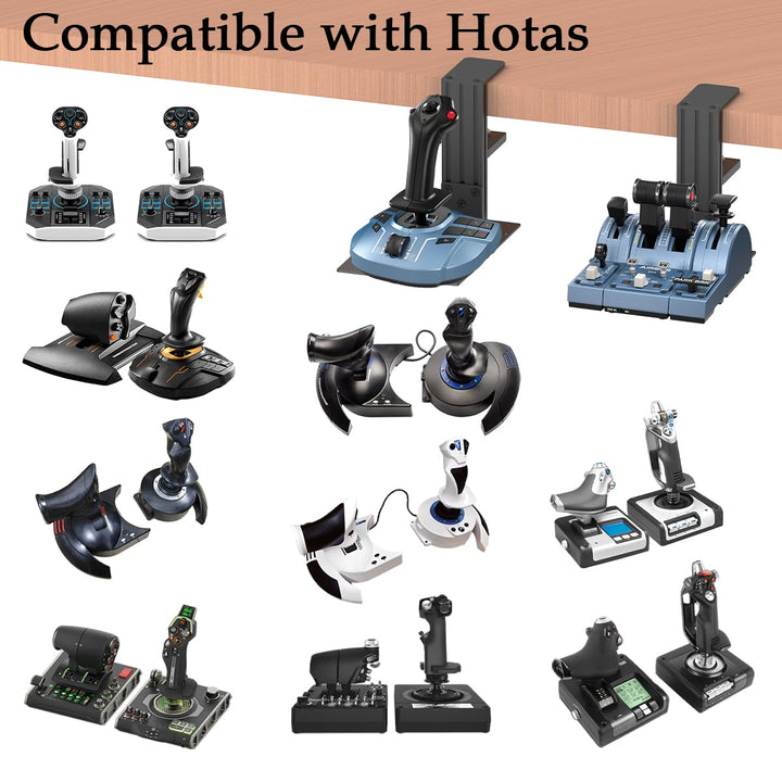 Tischmontage kompatibel mit Logitech X56, X52, X52 Pro, Thrustmaster SimTask Farmstick, T - Flight H