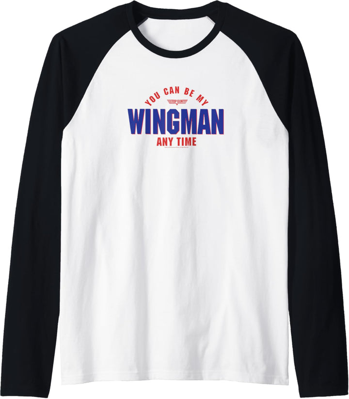 Top Gun You Can Be My Wingman Any Time Logo Raglan