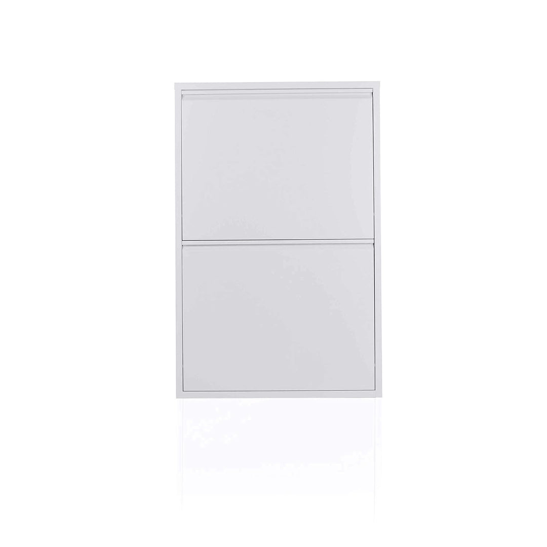Betten-ABC Refina Mehrzweckschrank, Mülltrenner, platzsparend, aus pflegeleichtem Metall Farbe Weiss