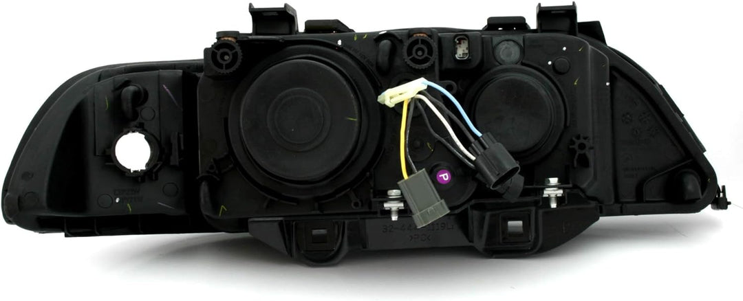 AD Tuning GmbH & Co. KG DEPO Angel Eyes Scheinwerfer Set Klarglas Schwarz mit Standlichtringe LWR