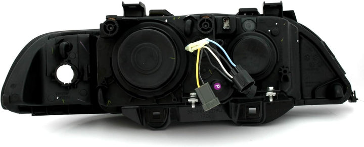 AD Tuning GmbH & Co. KG DEPO Angel Eyes Scheinwerfer Set Klarglas Schwarz mit Standlichtringe LWR