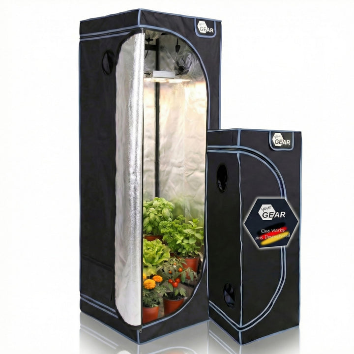 yourGEAR Plantsville Grow Zelt 80x80x180 - Robustes Indoor Growbox Komplettset für optimale Pflanzen
