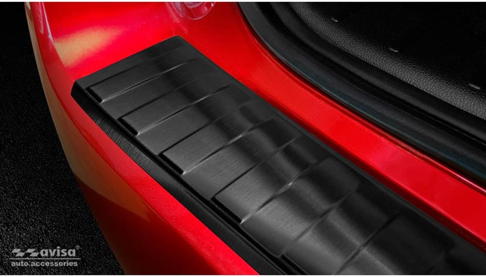 Avisa Schwarz Edelstahl Heckstossstangenschutz kompatibel mit Mitsubishi ASX Facelift 2019- &