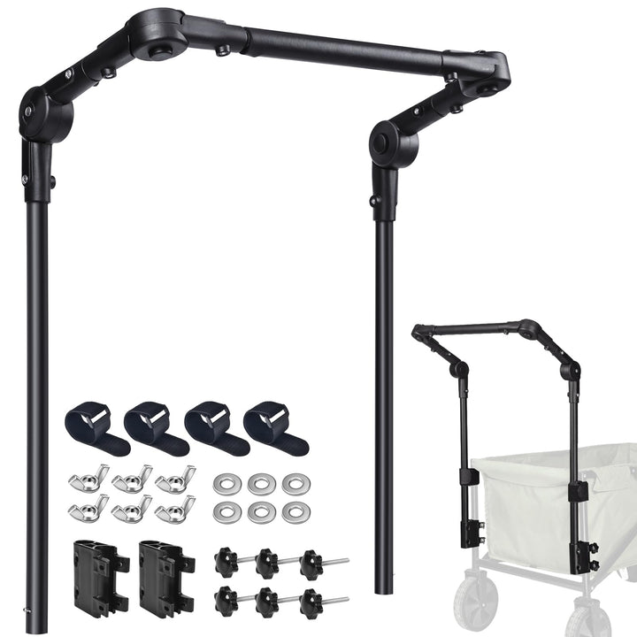 Upgrade Bollerwagen Schiebegriff Griff Ersatz, Klappbarer Handgriff, Ergonomischer Kinderwagengriff
