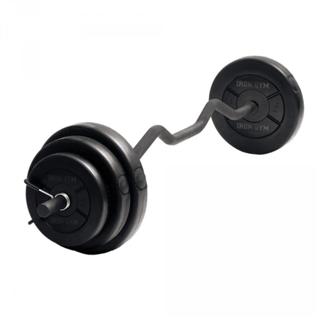 Langhantel Curl Iron Gym inkl. Gewichte Langhantelstange Gewichte Gewichtsscheiben Hantelscheiben