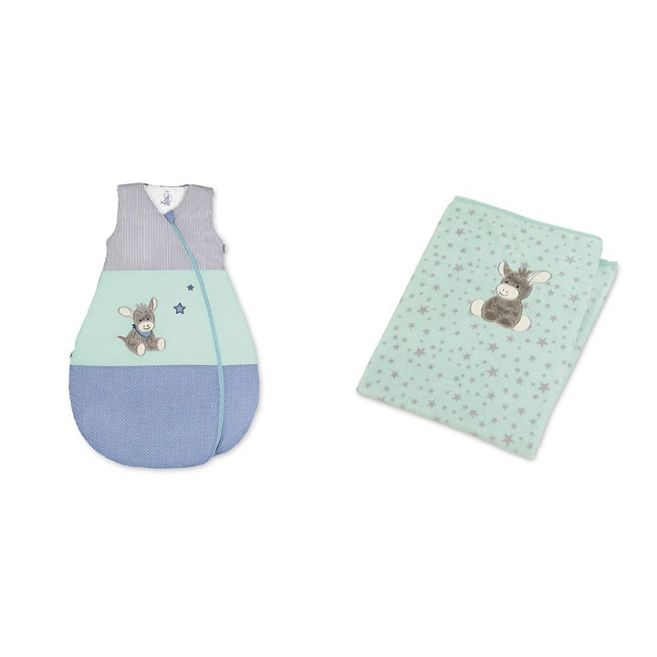 Sterntaler Funktionsschlafsack für Kleinkinder, Esel Emmi, Ganzjährig, Wärmeregulierung, Reissversch