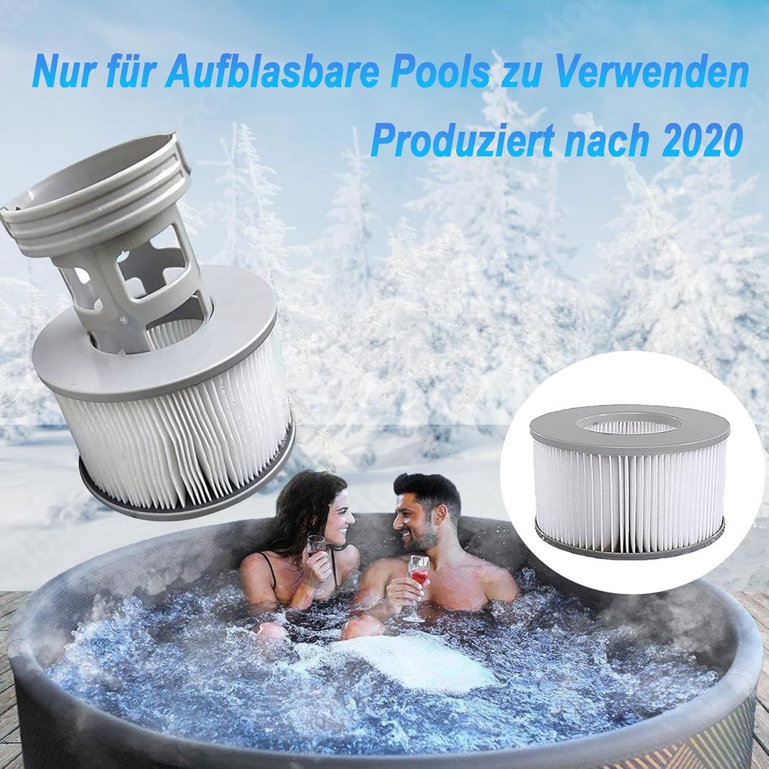 KGC Ersatz Filterkartuschen für MSpa Filter, 6 Stück Ersatzfilter kompatibel mit Whirlpool MSpa Mode