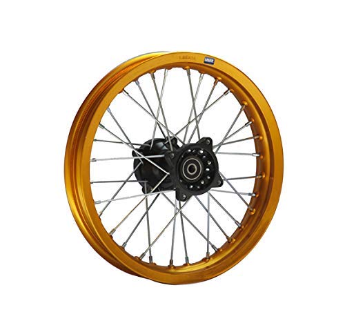Alu Felge 14 Zoll hinten Gold elox. Typ 2 für 12 mm Achse Pit Bike, Gold