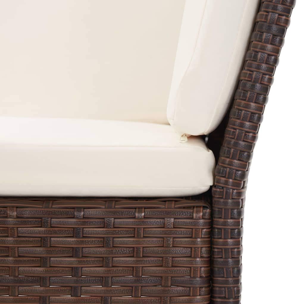 vidaXL Gartenmöbel 3-TLG. mit Auflagen Sitzgruppe Garten Garnitur Lounge Sofa Sitzgarnitur Gartenset