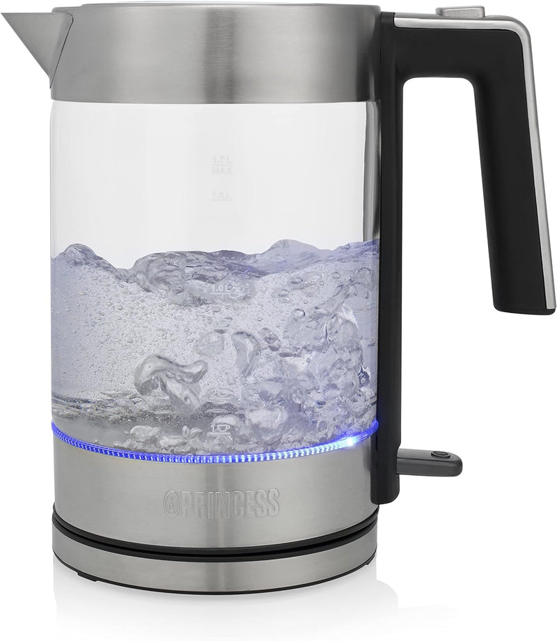 Princess 236041 Glas-Wasserkocher London - 1,7 l Volumen - Einzigartiges Design 1,7 Liter, 1,7 Liter