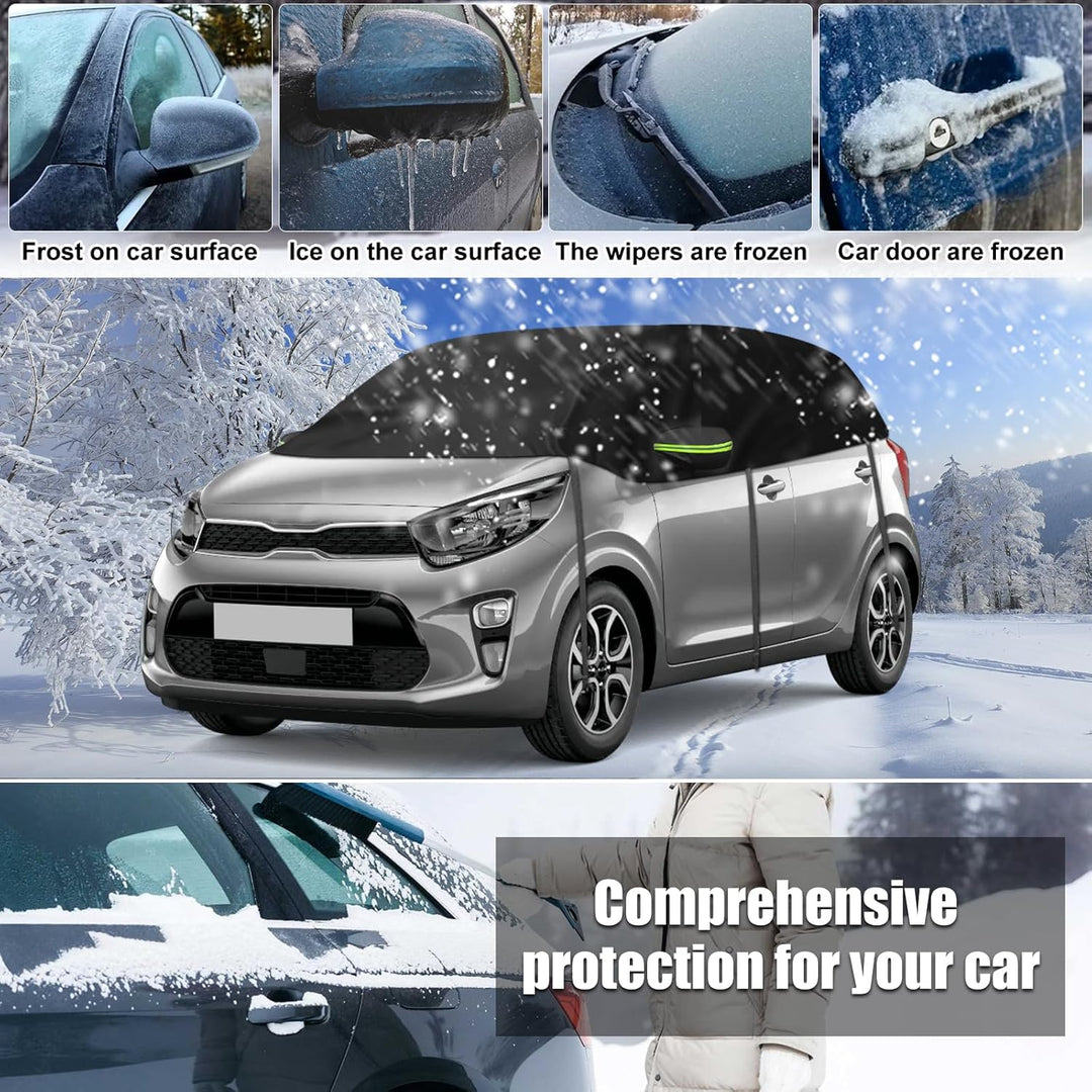 Halbe Autoabdeckung Kompatibel mit Kia Picanto 2003-2025, Halbabdeckung wasserdichte Halbgarage mit