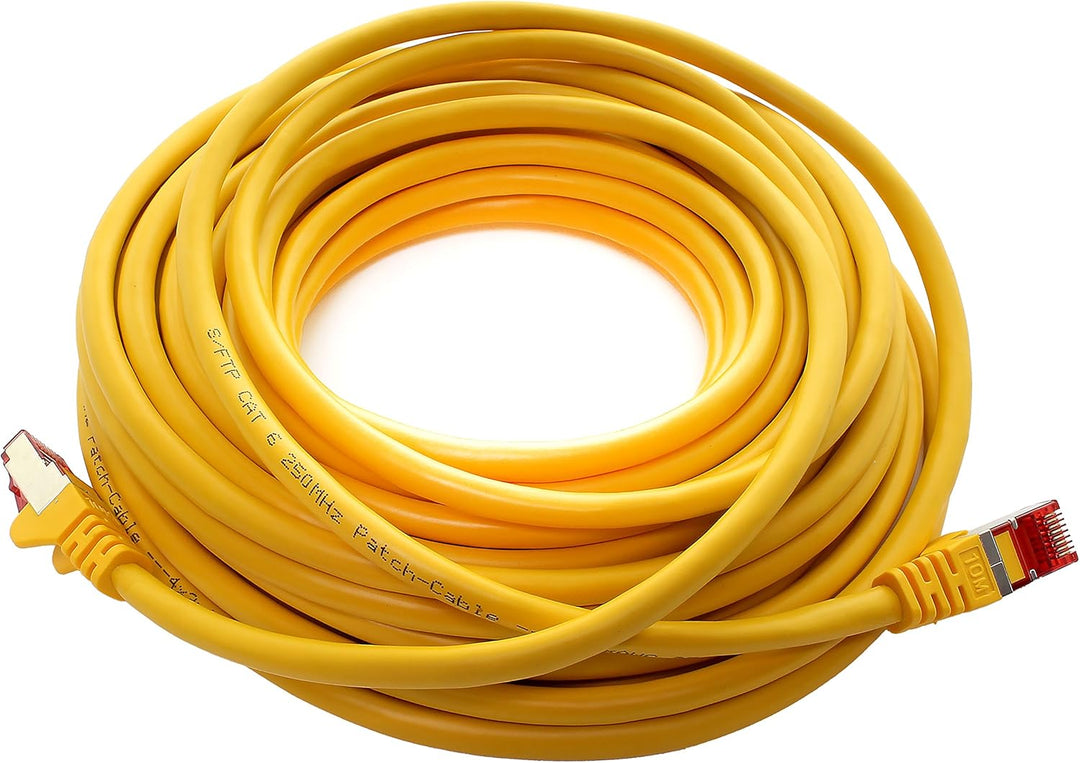 1aTTack.de 10x 5m Cat6 Cat.6 Ethernet-Kabel Cat 6 Netzwerk-Kabel Patch-Kabel RJ45 SFTP - Gelb 5,0 Me