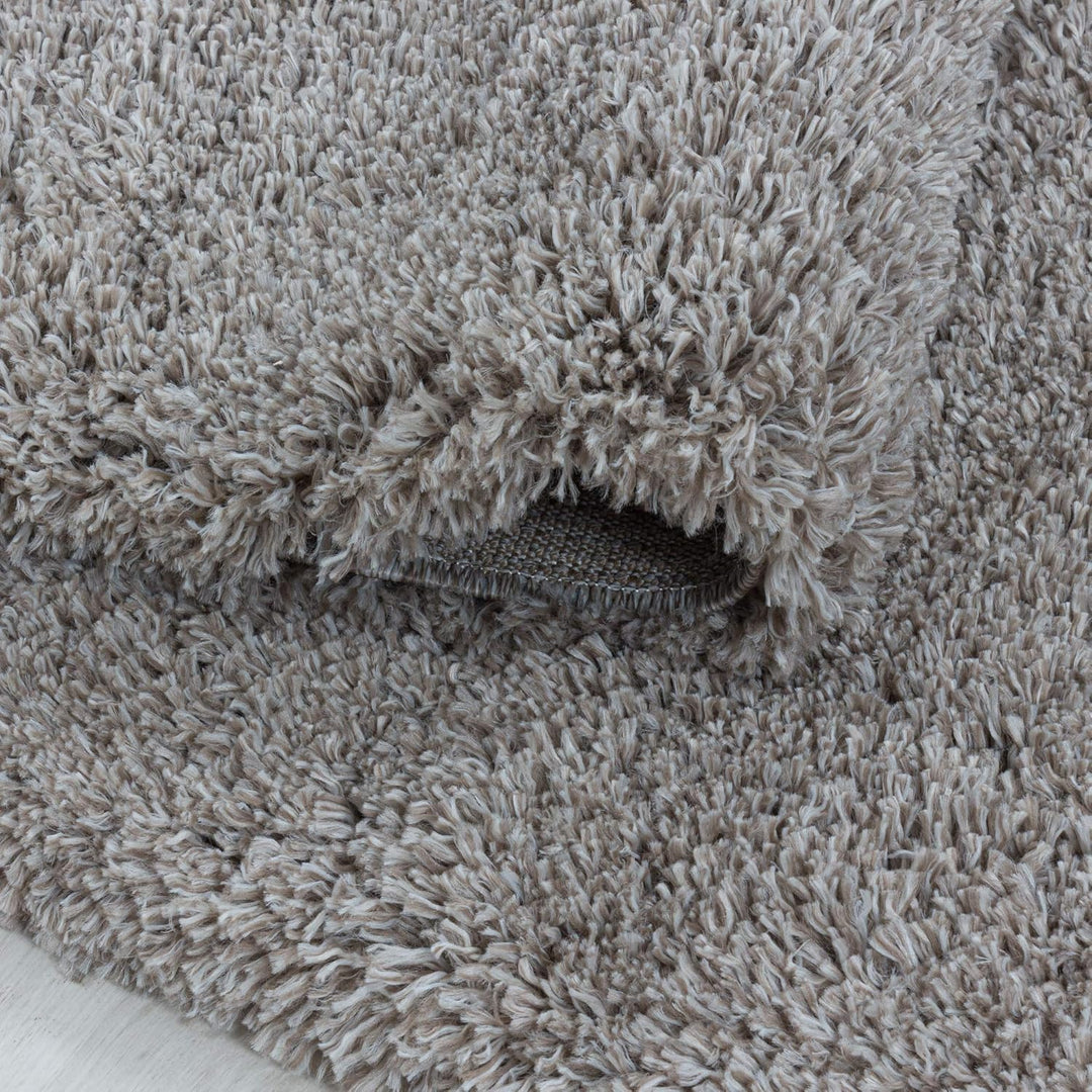 Hochflor Rund Teppich Wohnzimmer Einfarbig Schlafzimmer Esszimmer Flur Läufer Unicolor & Einfarbig W