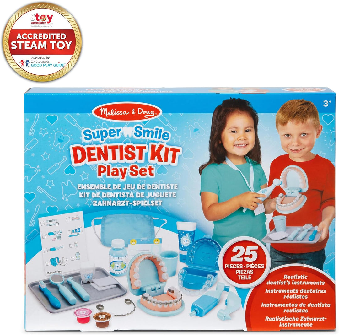 Melissa & Doug Zahnarzt Spielzeug Set Jungen & Mädchen | Geschenk für Kinder | Rollenspiele Kinder a