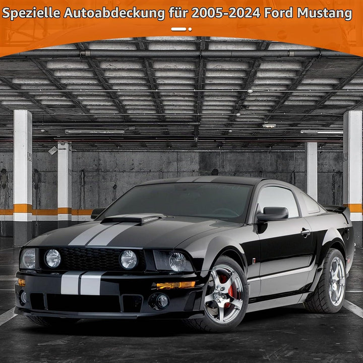 Autoabdeckung Indoor für Ford Mustang 2005-2025, Stretch Soft Satin Massgeschneidert Atmungsaktiv St