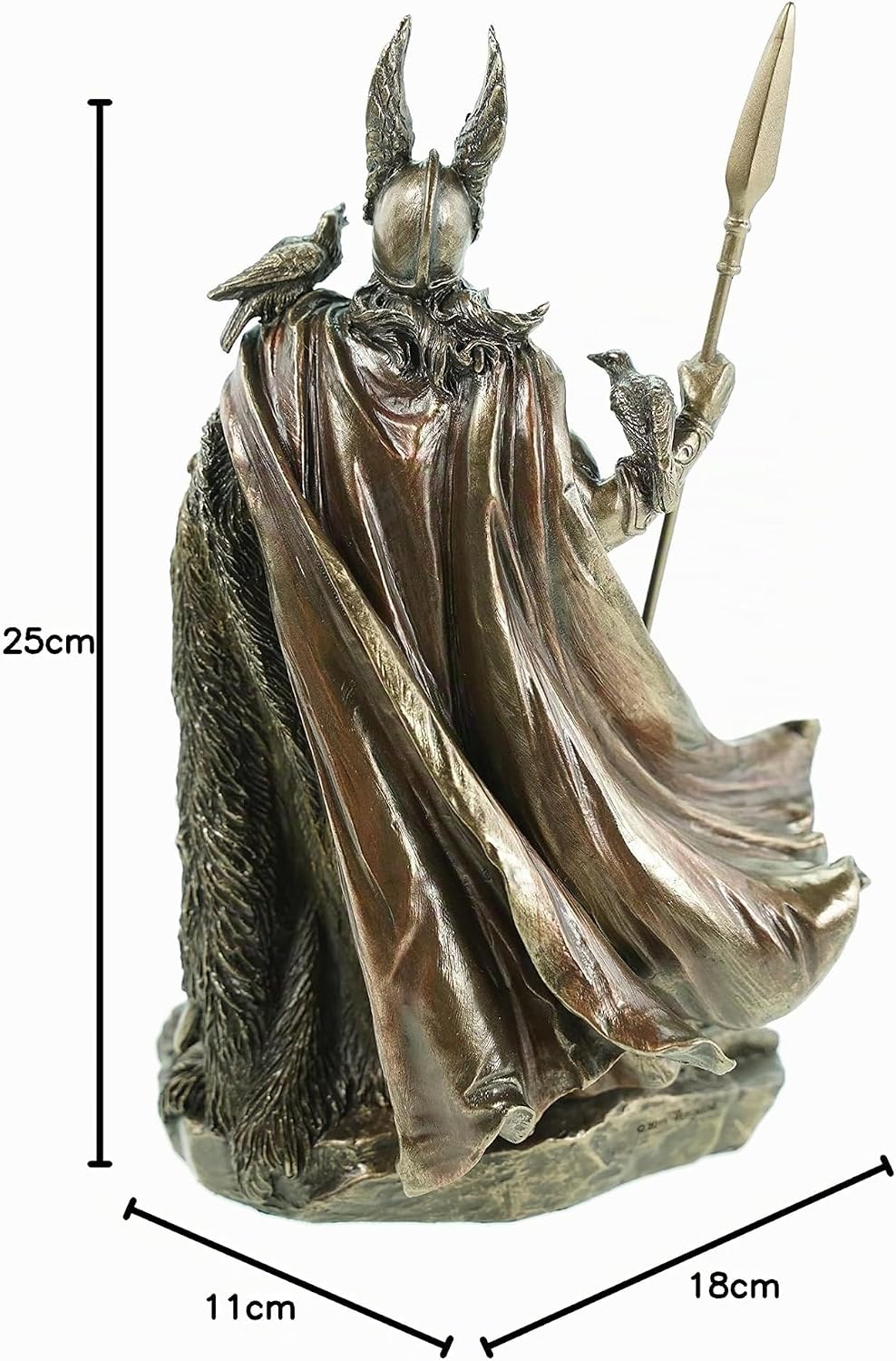 Veroneses Figur Odin Germanischer Gott Wodan bronziert nordische Götter