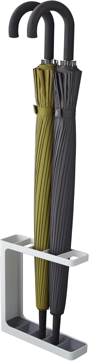 YAMAZAKII 7930 Umbrella Stand Schirmständer, Stahl, Weiss, OneSize, Weiss