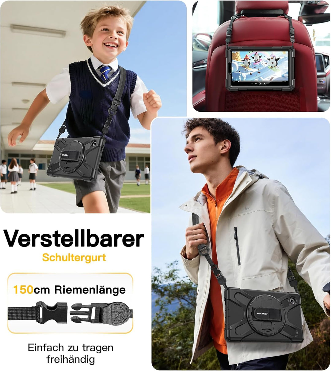 BRAECN für Galaxy Tab A11 Hülle - Samsung Tablet A11 8.7 Zoll 2025 Schwarz | Stossfeste Schutzhülle