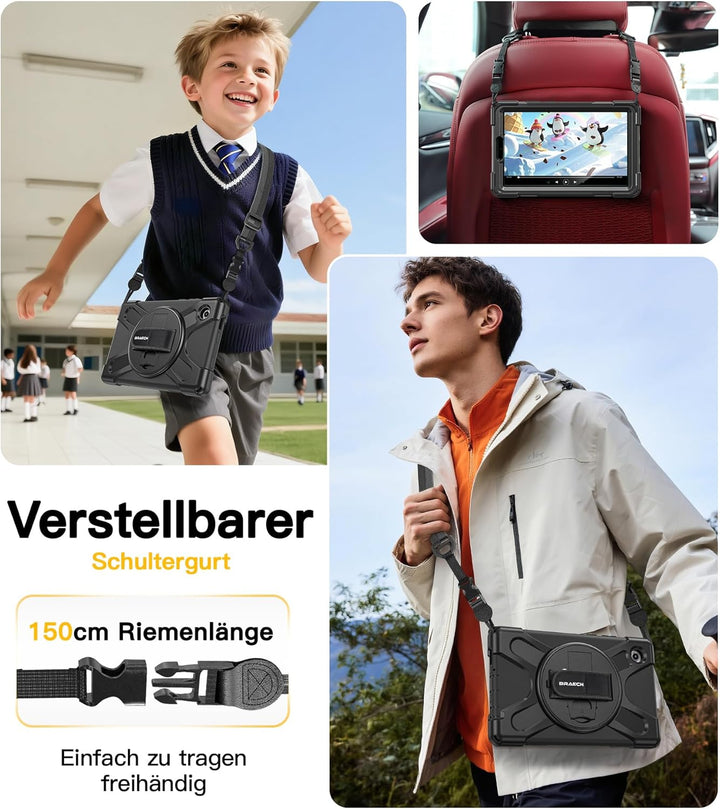 BRAECN für Galaxy Tab A11 Hülle - Samsung Tablet A11 8.7 Zoll 2025 Schwarz | Stossfeste Schutzhülle