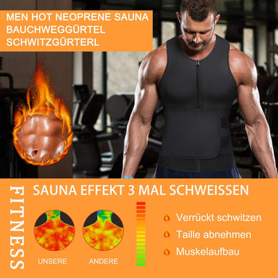 Bingrong Herren Bauchweggürtel Fitnessgürtel Schwitzgürtel Fitness Gürtel Bauchgürtel Abnehmen Neopr