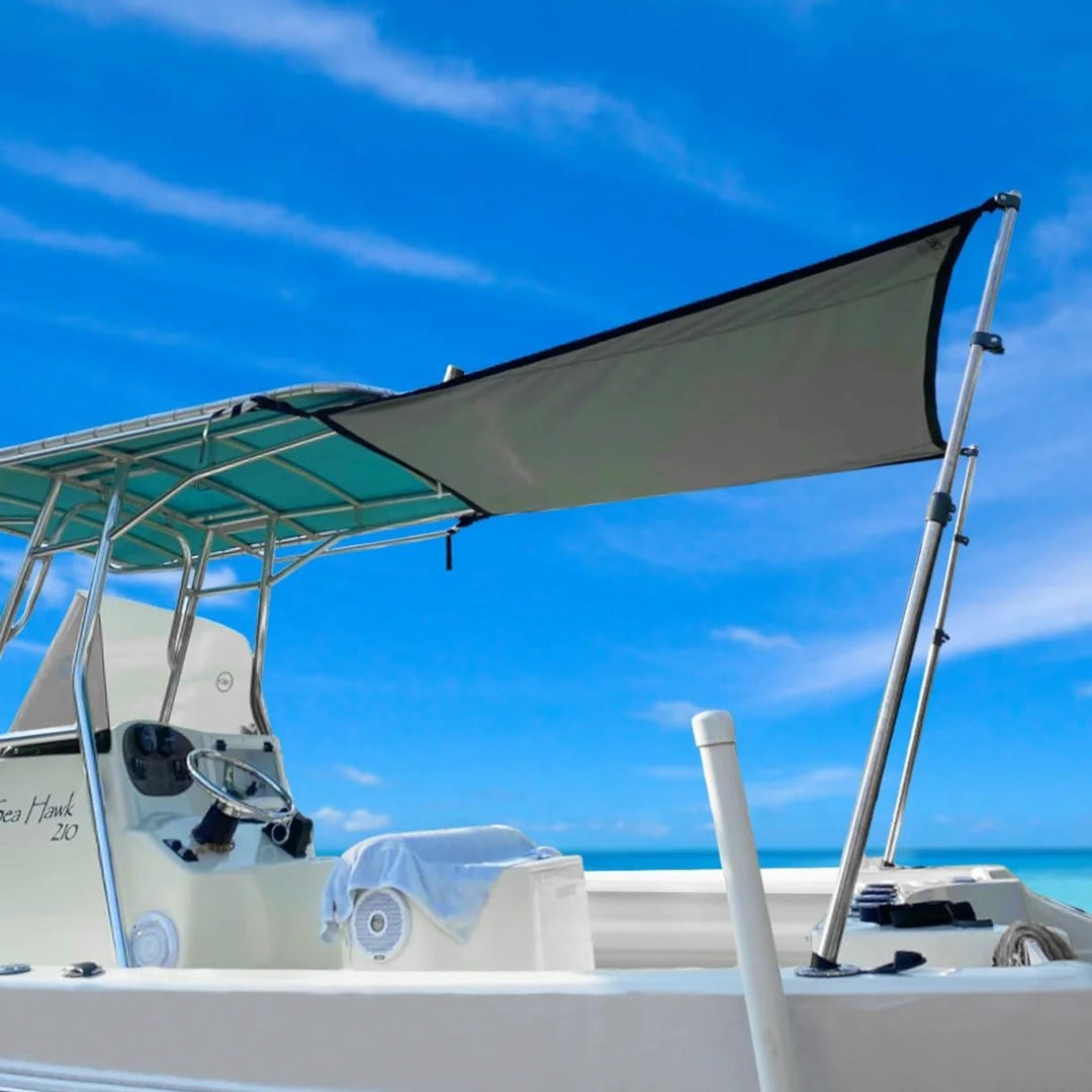Oceansouth T-Top Erweiterungssatz Sonnenschutz Heck Grau Länge und Breite 1.2m - 1.5m, Grau Länge un