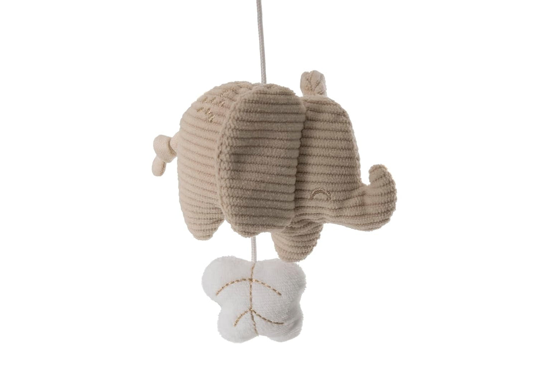 Jollein Mobile Baby – Elephant Tales – Mit Elefanten & Wolke – Weiches Baby Mobile für Babybett & La