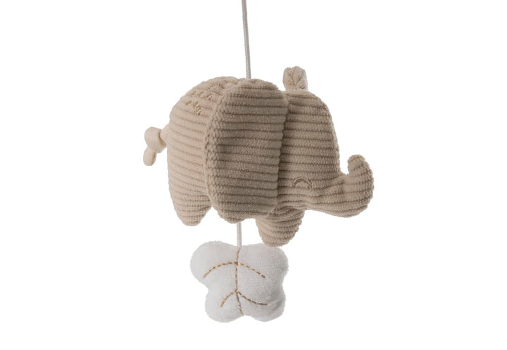 Jollein Mobile Baby – Elephant Tales – Mit Elefanten & Wolke – Weiches Baby Mobile für Babybett & La