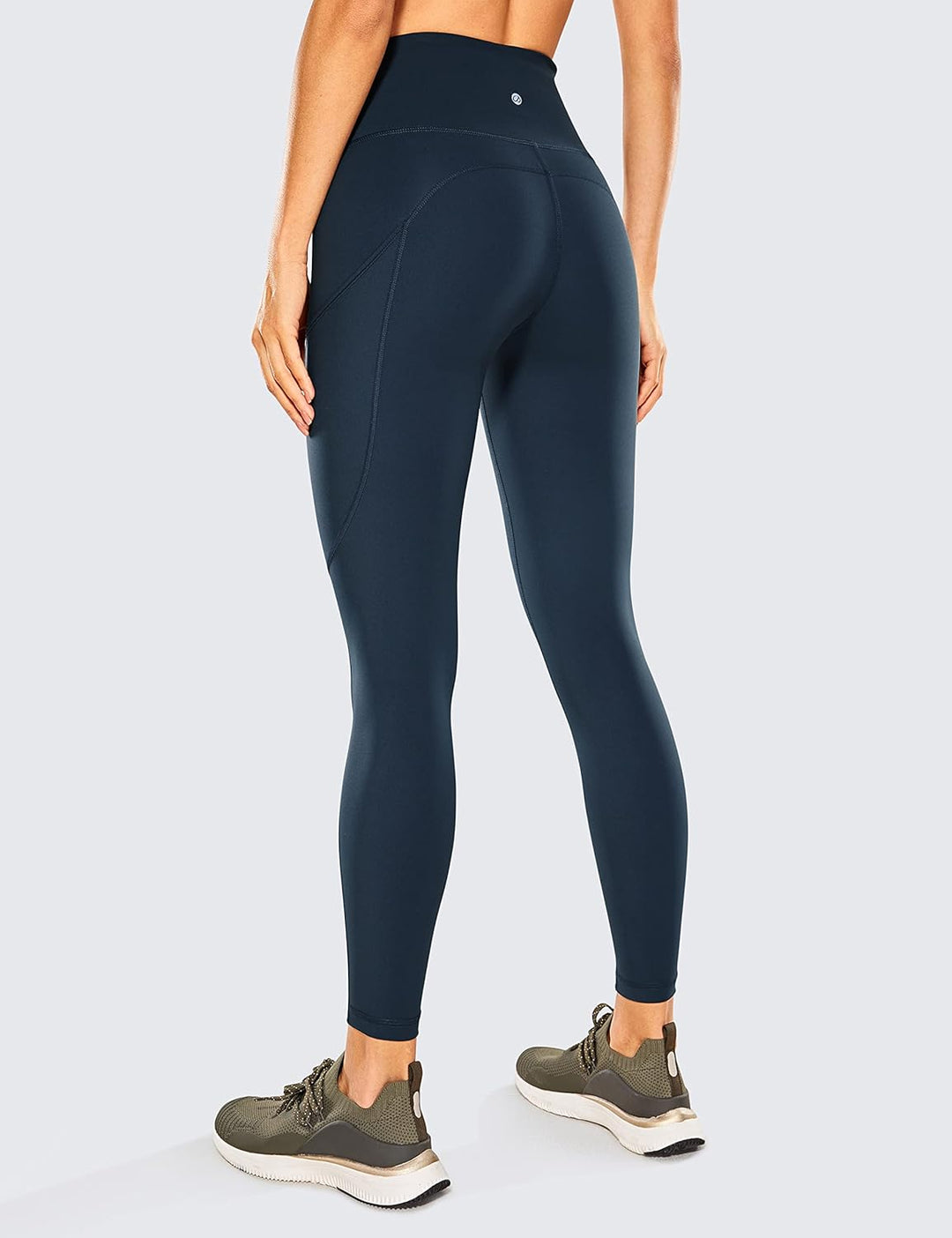 CRZ YOGA Damen Naked Feeling Sport Leggings mit Taschen High Waist Sporthose Gym Blickdicht Yogahose