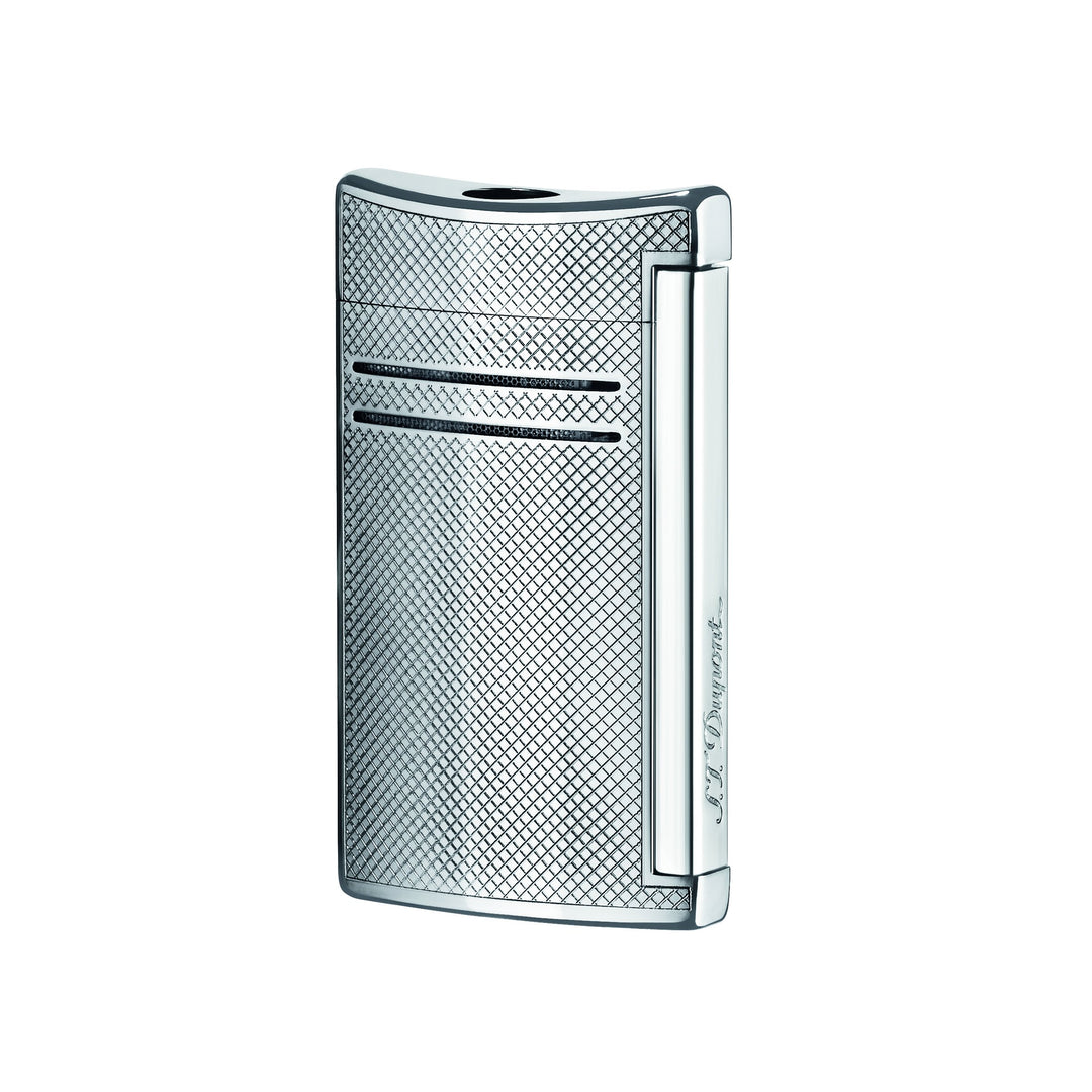 S.T. Dupont Maxijet-Feuerzeug, gebürstetes Chrom-P 65 x 37 x 14 mm Chrom-Gitter