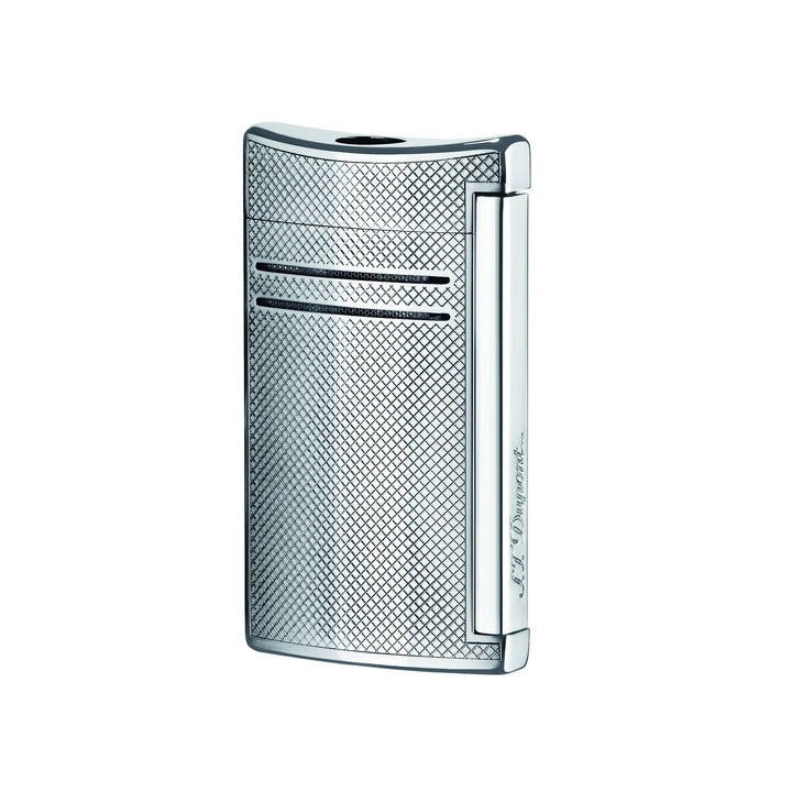 S.T. Dupont Maxijet-Feuerzeug, gebürstetes Chrom-P 65 x 37 x 14 mm Chrom-Gitter