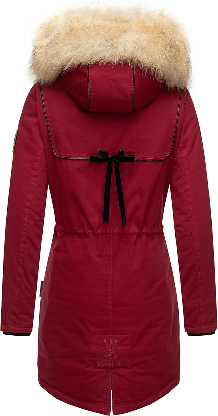 Navahoo Damen Warmer Winterparka mit Kapuze Bombii XS-XXL XS Blood Red, XS Blood Red