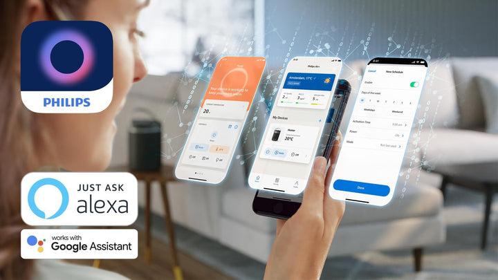 Philips 3000 Series Energy Efficient Connected Fan Heater 2000W, bis zu 50% Energieeinsparung mit Ec