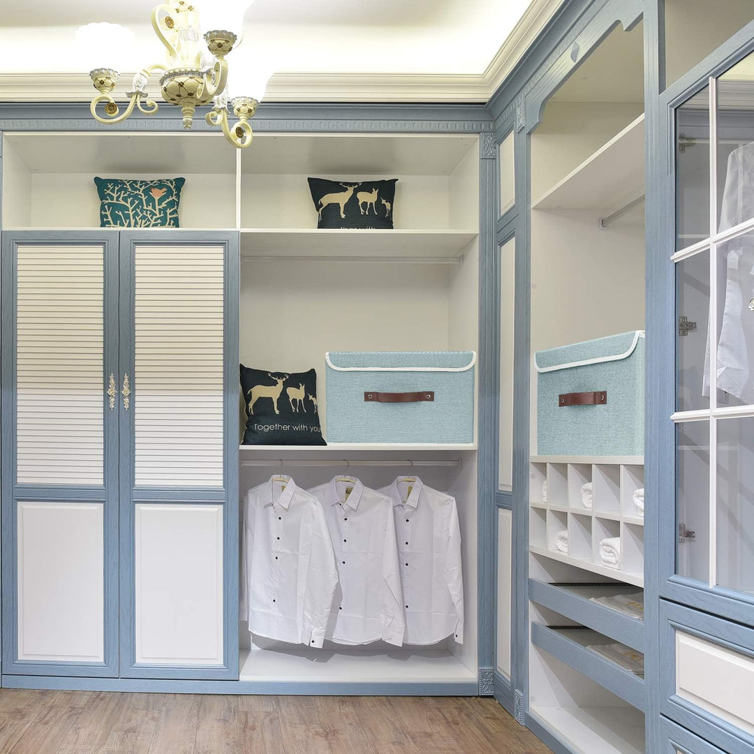 TYEERS Faltbare Aufbewahrungsbox mit Deckel, Stoff, Waschbare, Kisten Aufbewahrung mit Deckel, 38x25