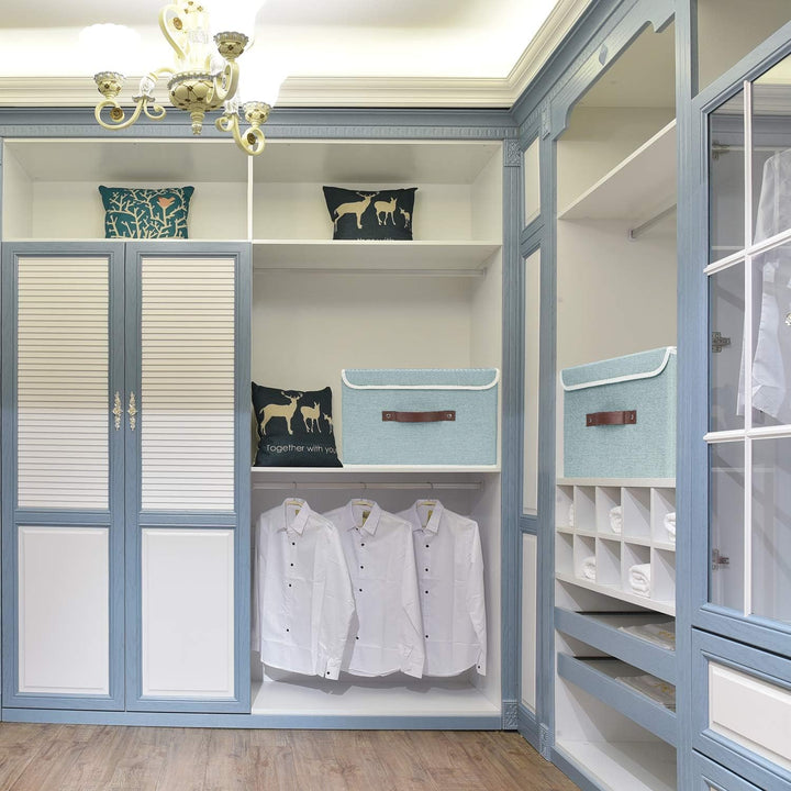 TYEERS Faltbare Aufbewahrungsbox mit Deckel, Stoff, Waschbare, Kisten Aufbewahrung mit Deckel, 38x25